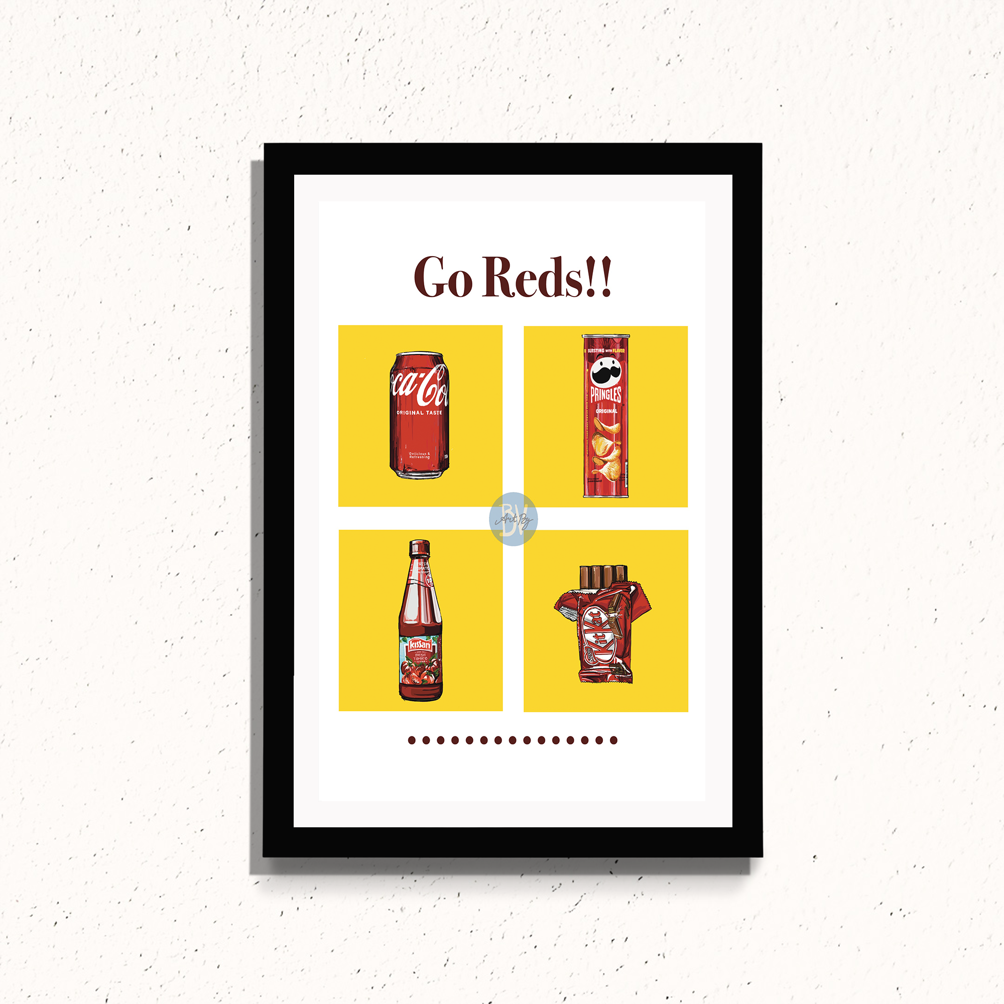 Red, Bold & Delicious! Painting by Bharath For Home Wall Decor