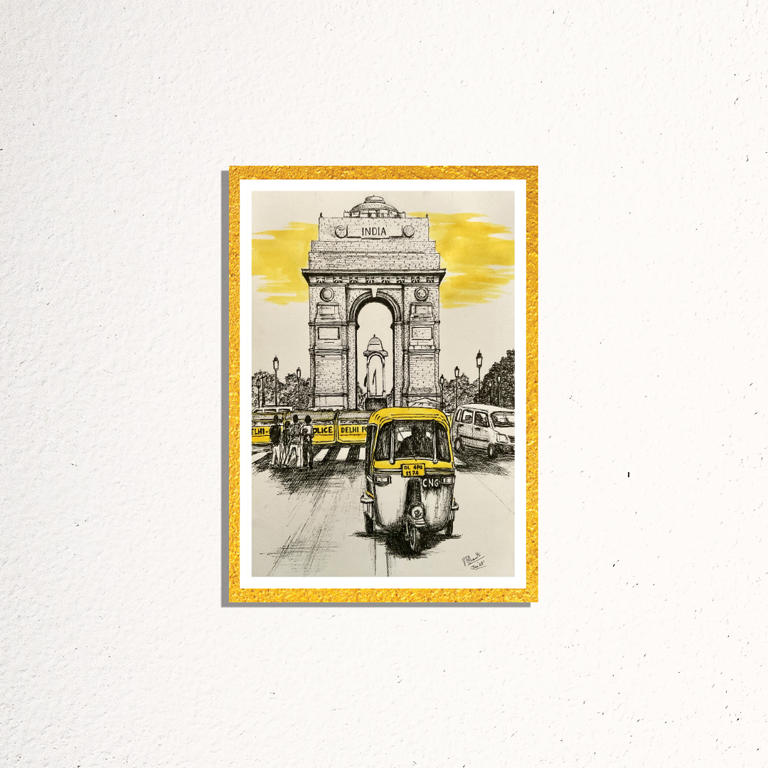 Delhi Diaries Painting by Bharath For Home Wall Decor