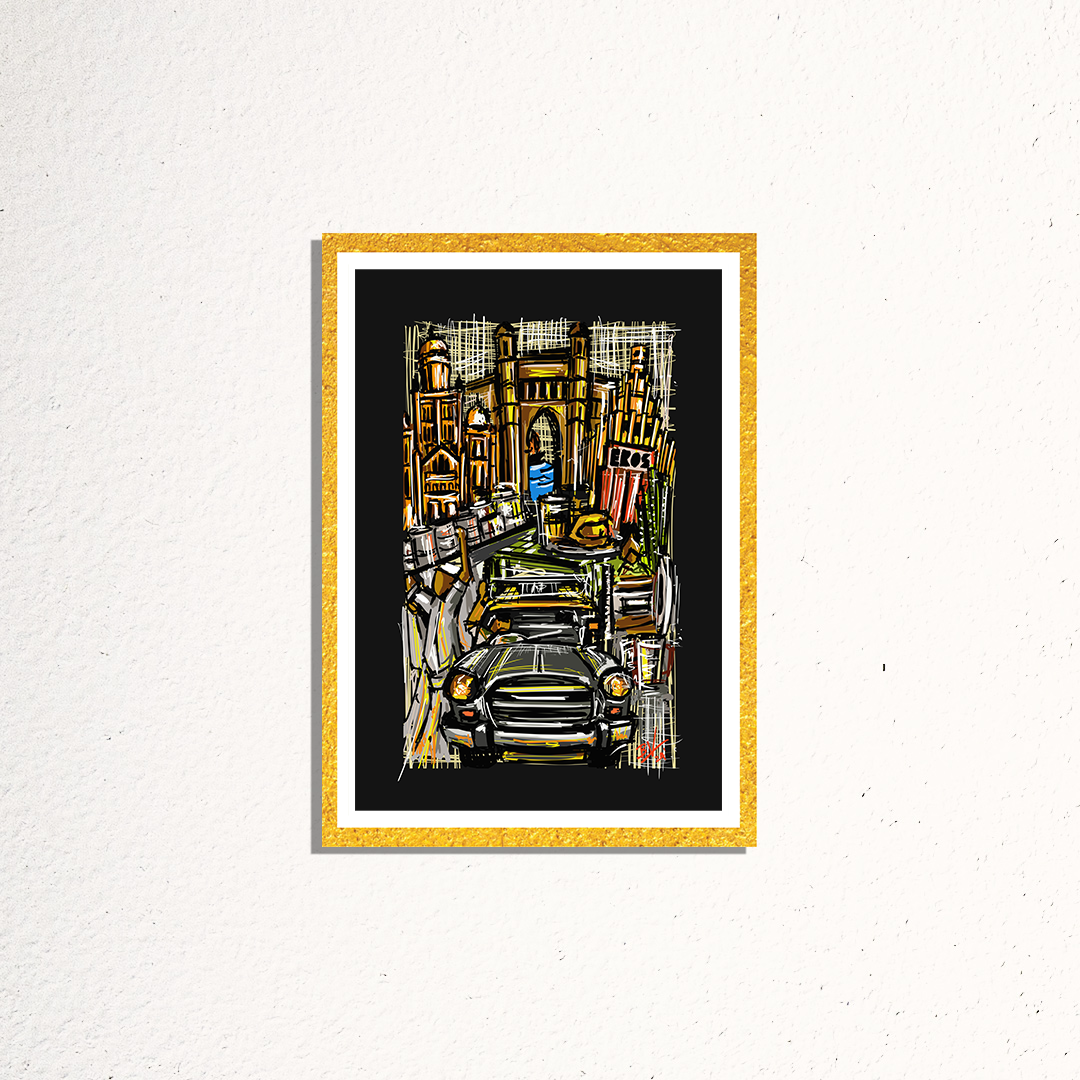 Heartbeat of Bombay Painting by Bharath For Home Wall Decor