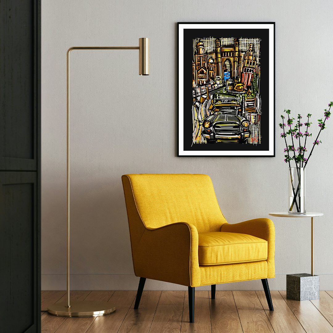 Heartbeat of Bombay Painting by Bharath For Home Wall Decor