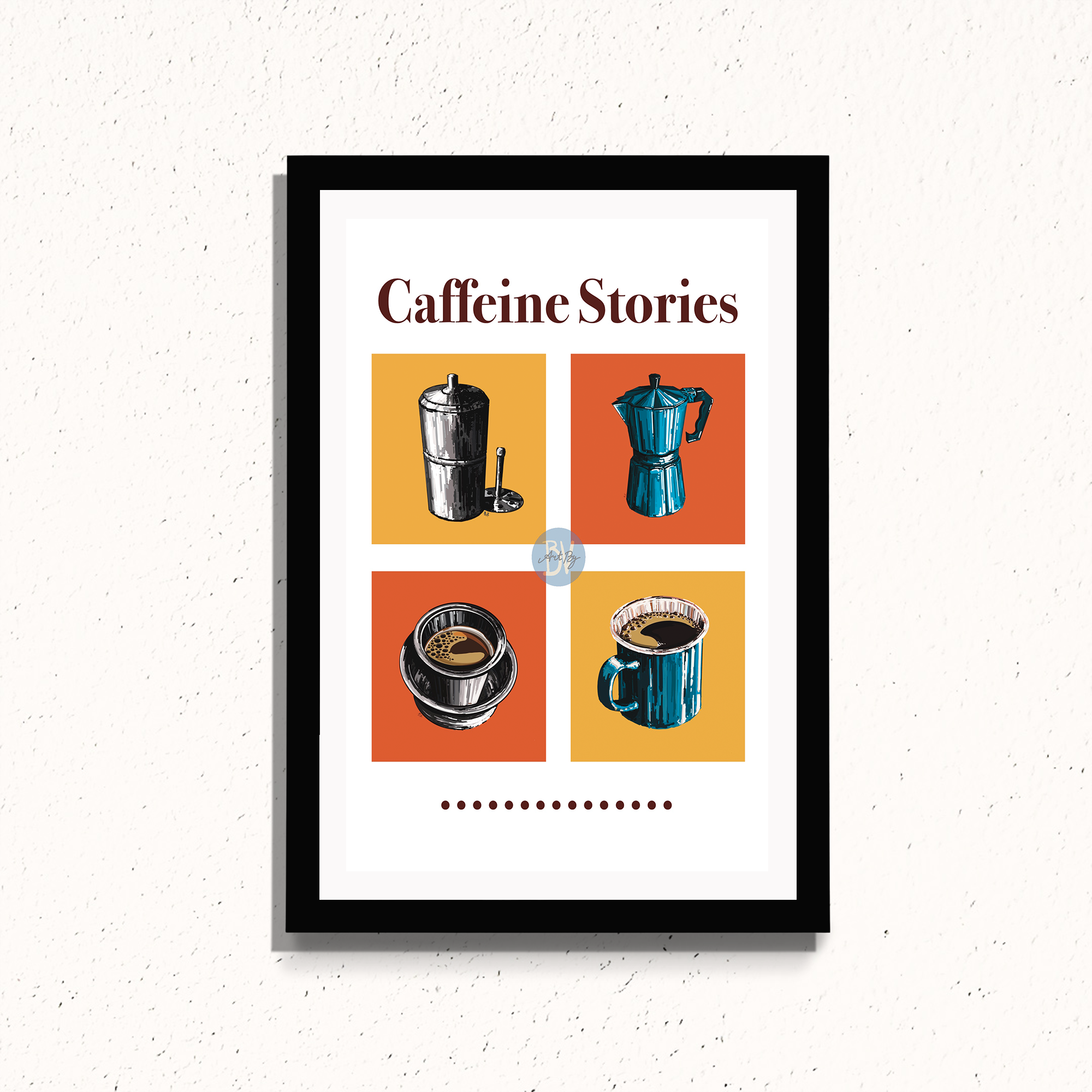 Caffe Painting by Bharath For Home Wall Decor