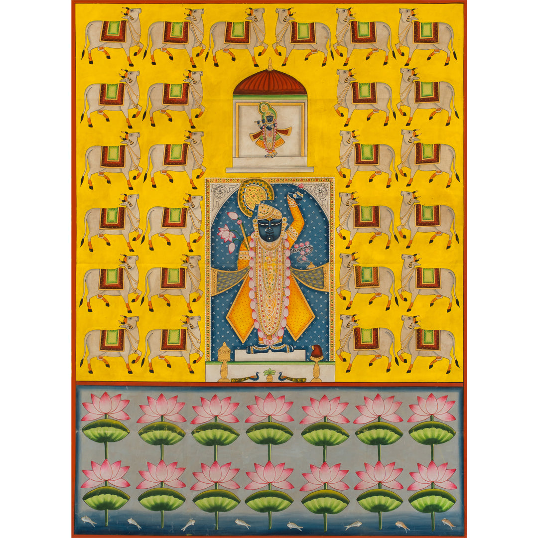 Shrinath ji Chappan Bhog Swaroop Pichwai Handmade Painting