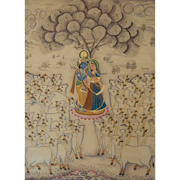 Radha Krishna Leela Handmade Pichwai Painting 2