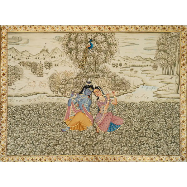 Radha Krishna Leela Handmade Pichwai Painting