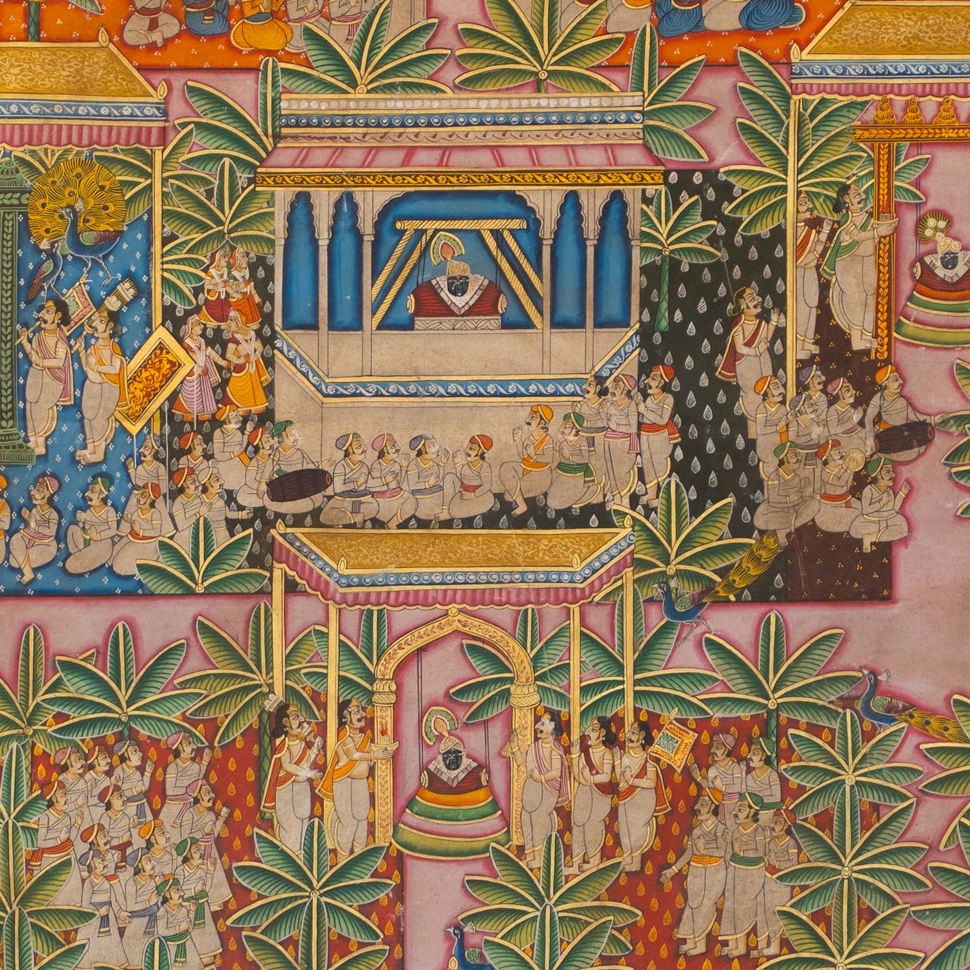 Lal Bagh Utsav Pichwai Handmade Painting