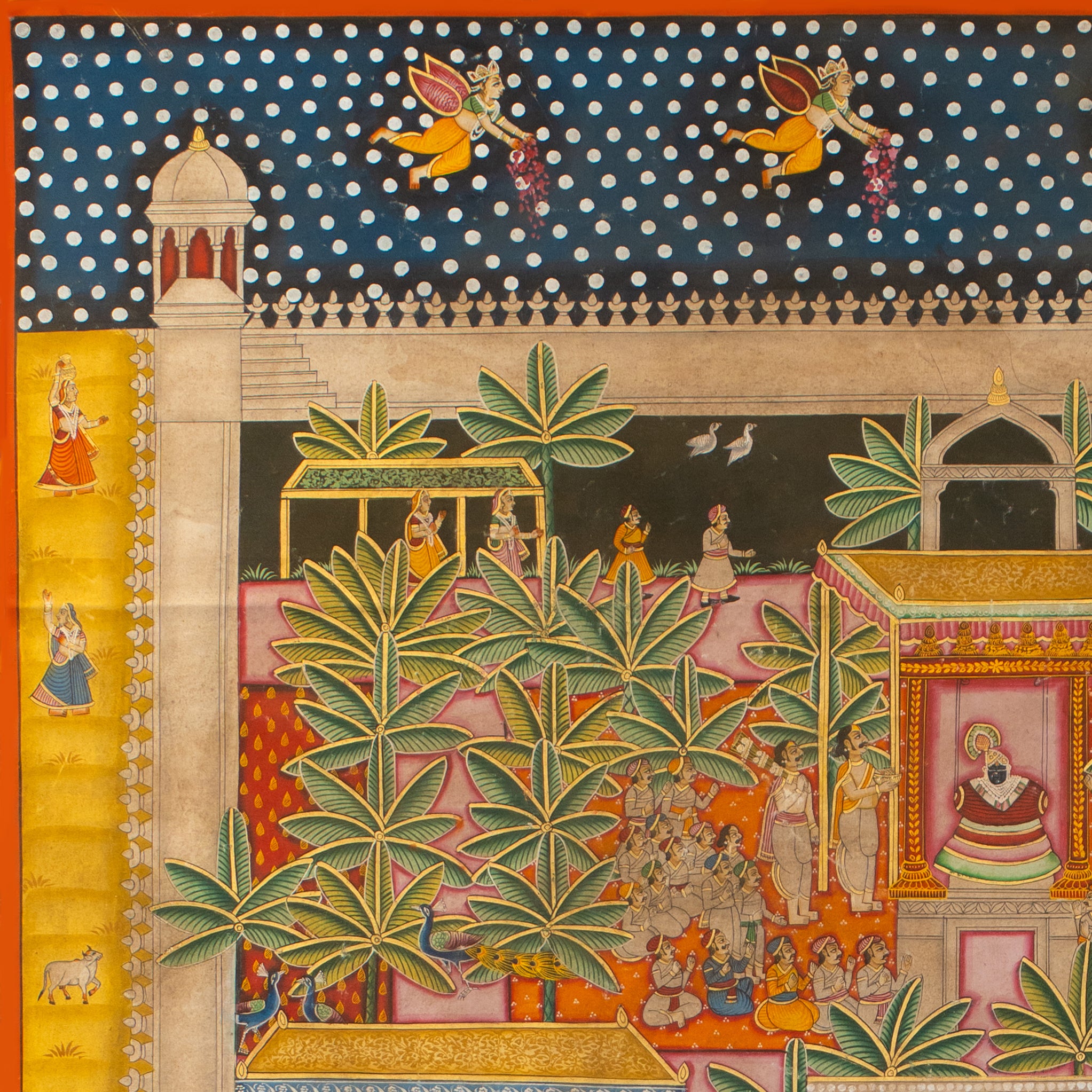 Lal Bagh Utsav Pichwai Handmade Painting