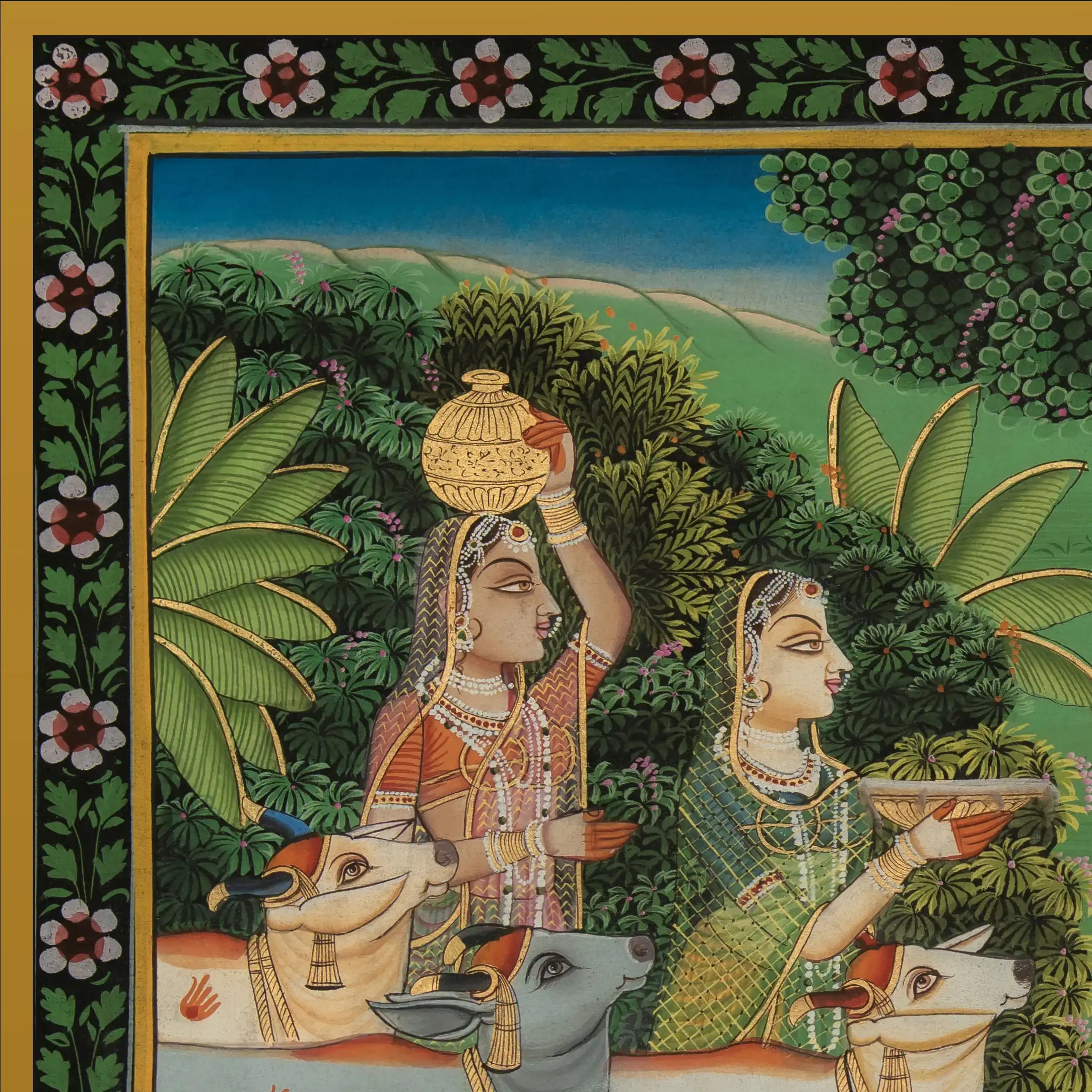Divine Grace of Gokul Chandrama Handmade Pichwai Painting