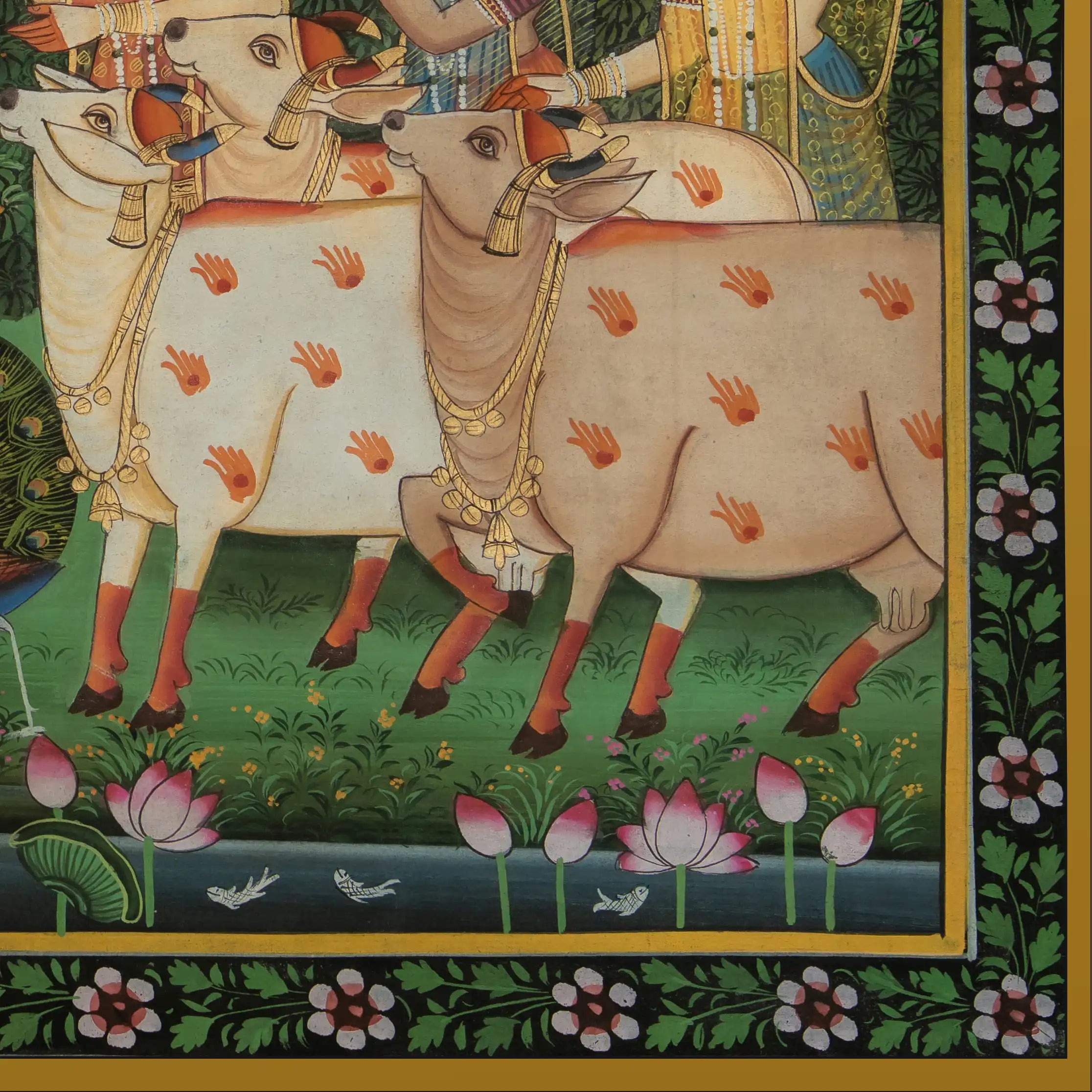 Divine Grace of Gokul Chandrama Handmade Pichwai Painting