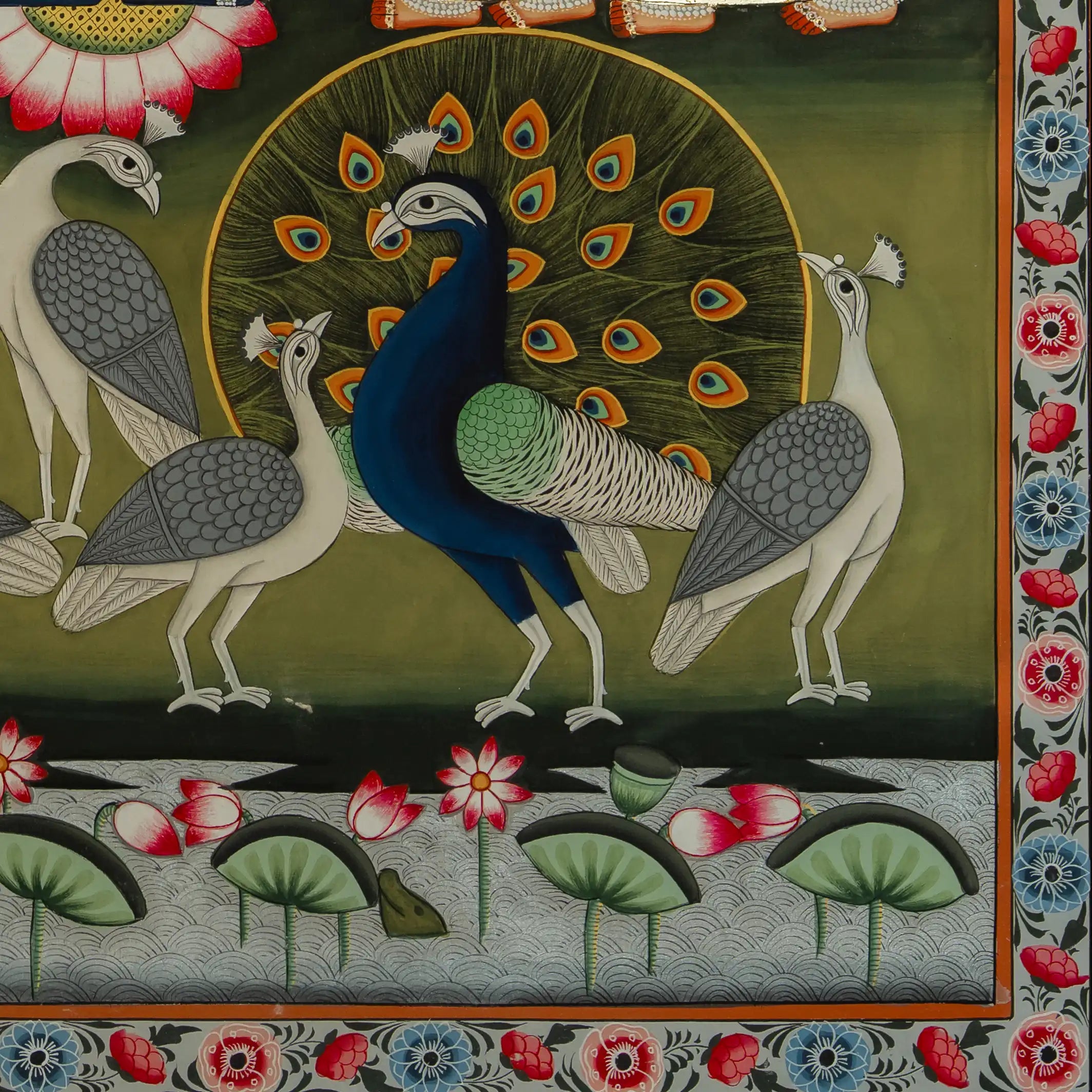 Real Gold leaf Sharad Purnima Handmade Pichwai Painting