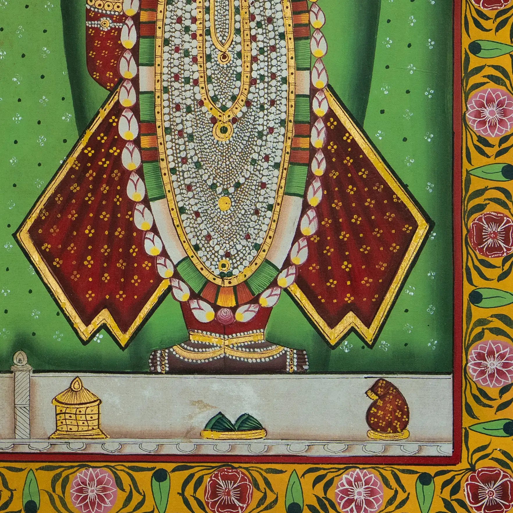 Shrinath Ji - Teen Swaroop Handmade Pichwai Painting