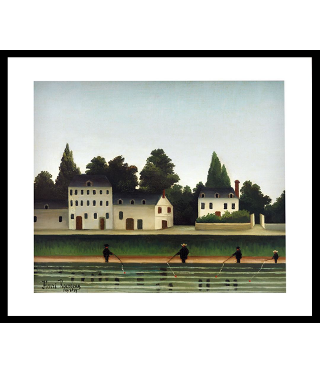 henri rousseau painting -Landscape and Four Fisherman