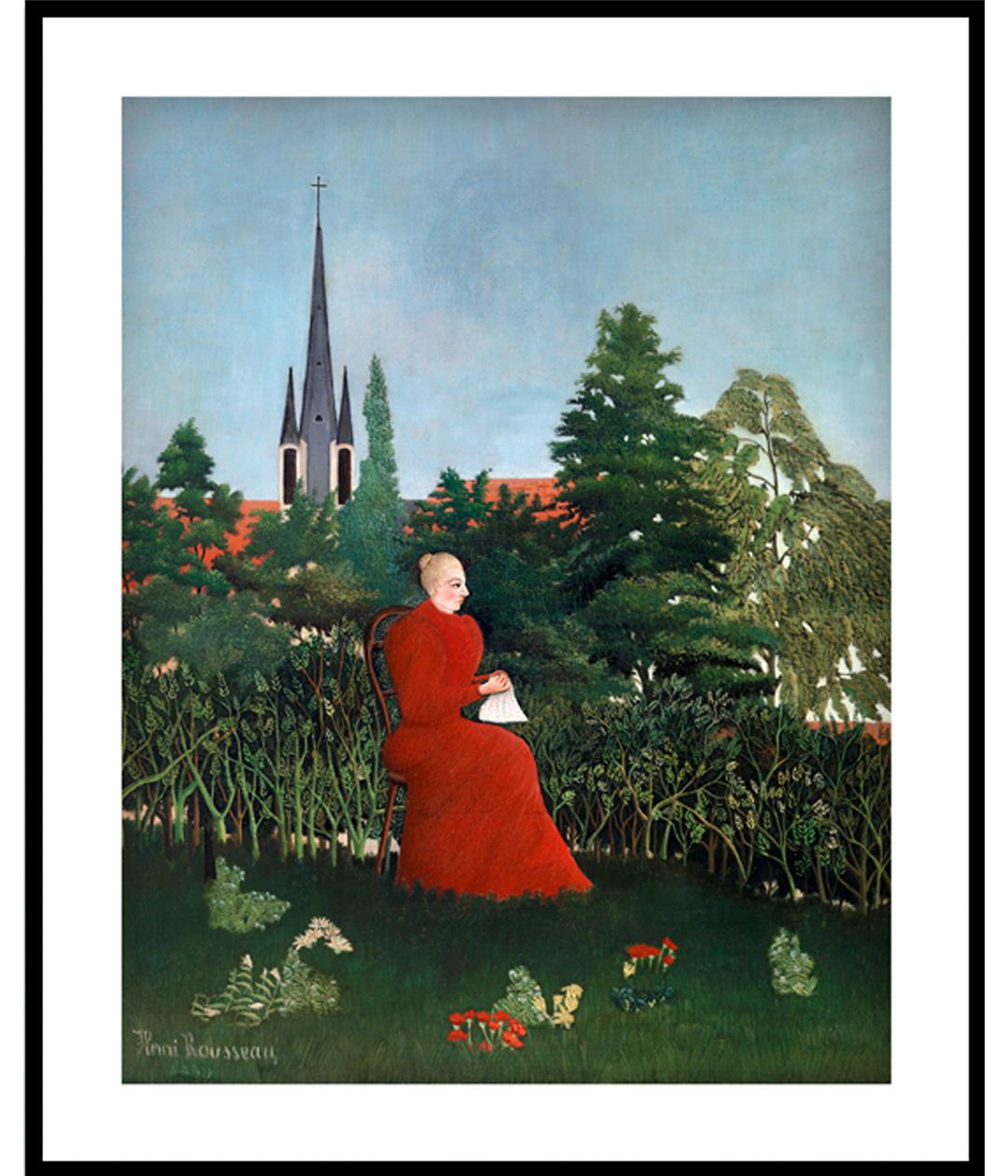 henri rousseau painting - Portrait of a Woman in a Landscape
