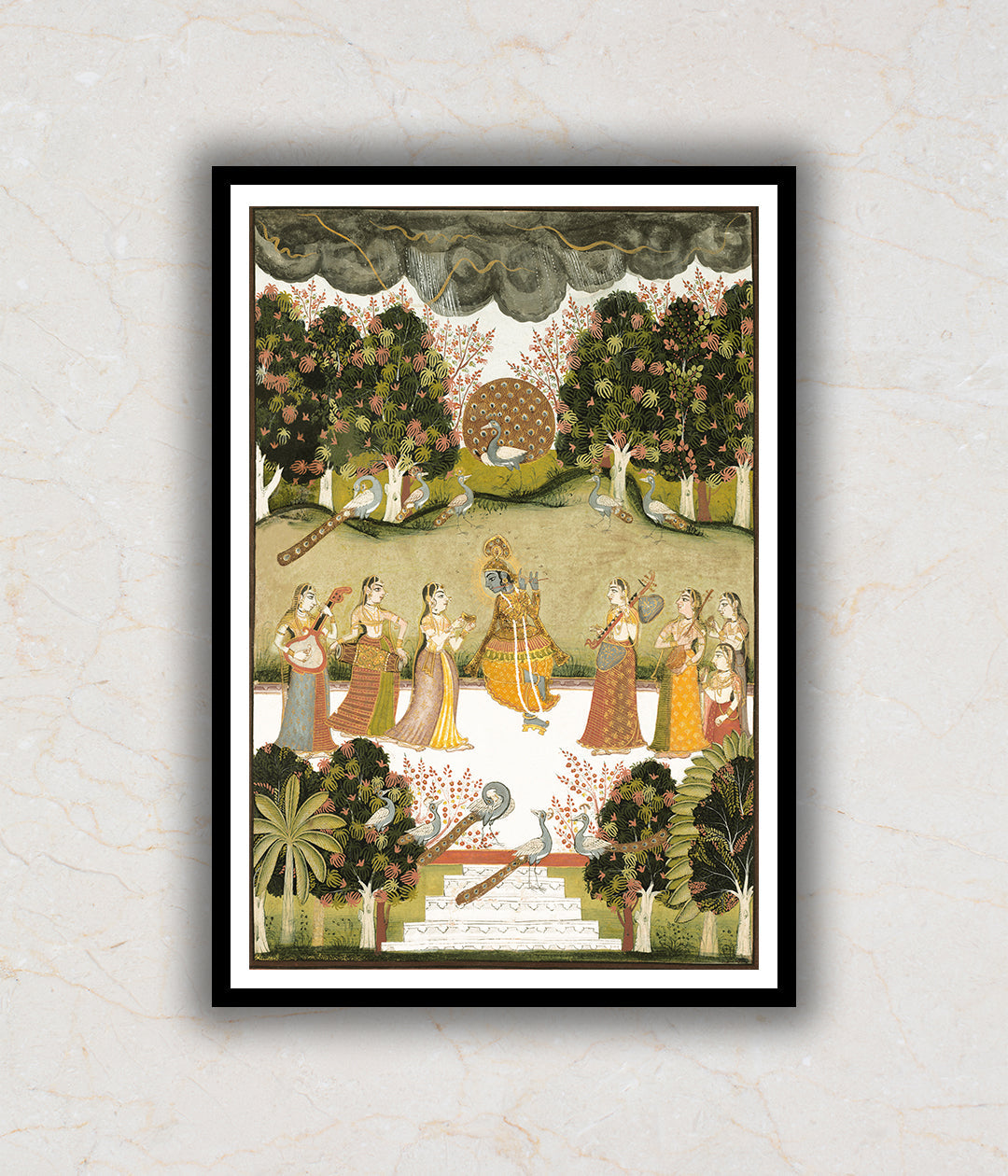 Krishna Raasleela Art Painting For Home Wall Art Decor