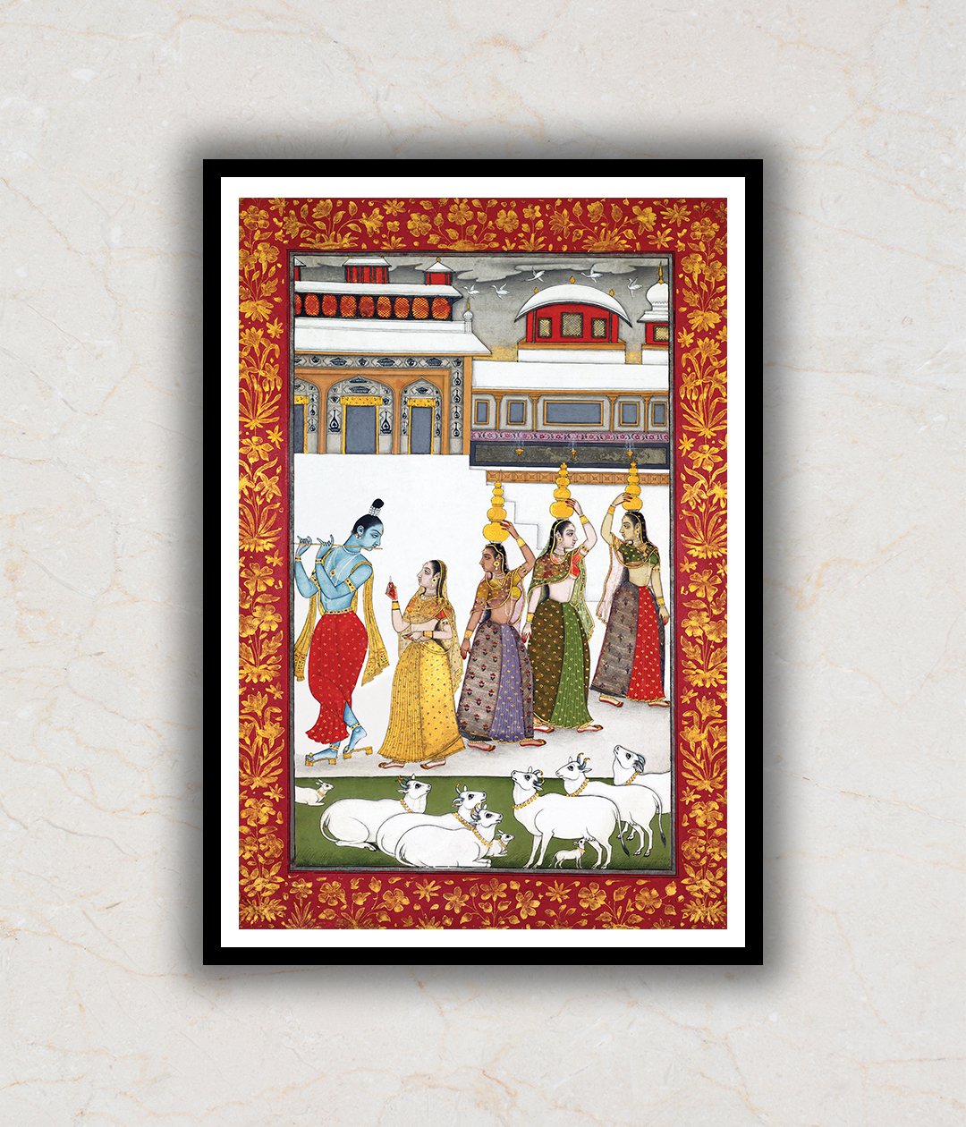 Krishna Leela Rajasthani Painting Art Painting For Home Wall Art Decor