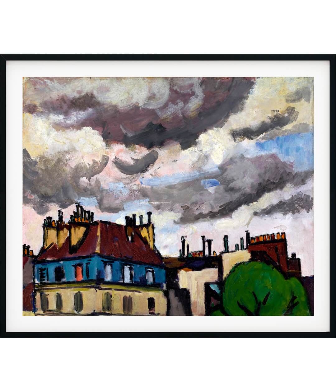 h lyman sayen - Rooftops and Clouds, Paris