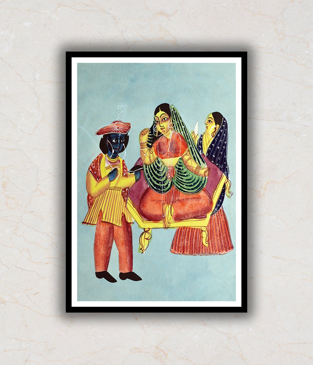 Rai Raja Kalighat Art Painting For Home Wall Art Decor