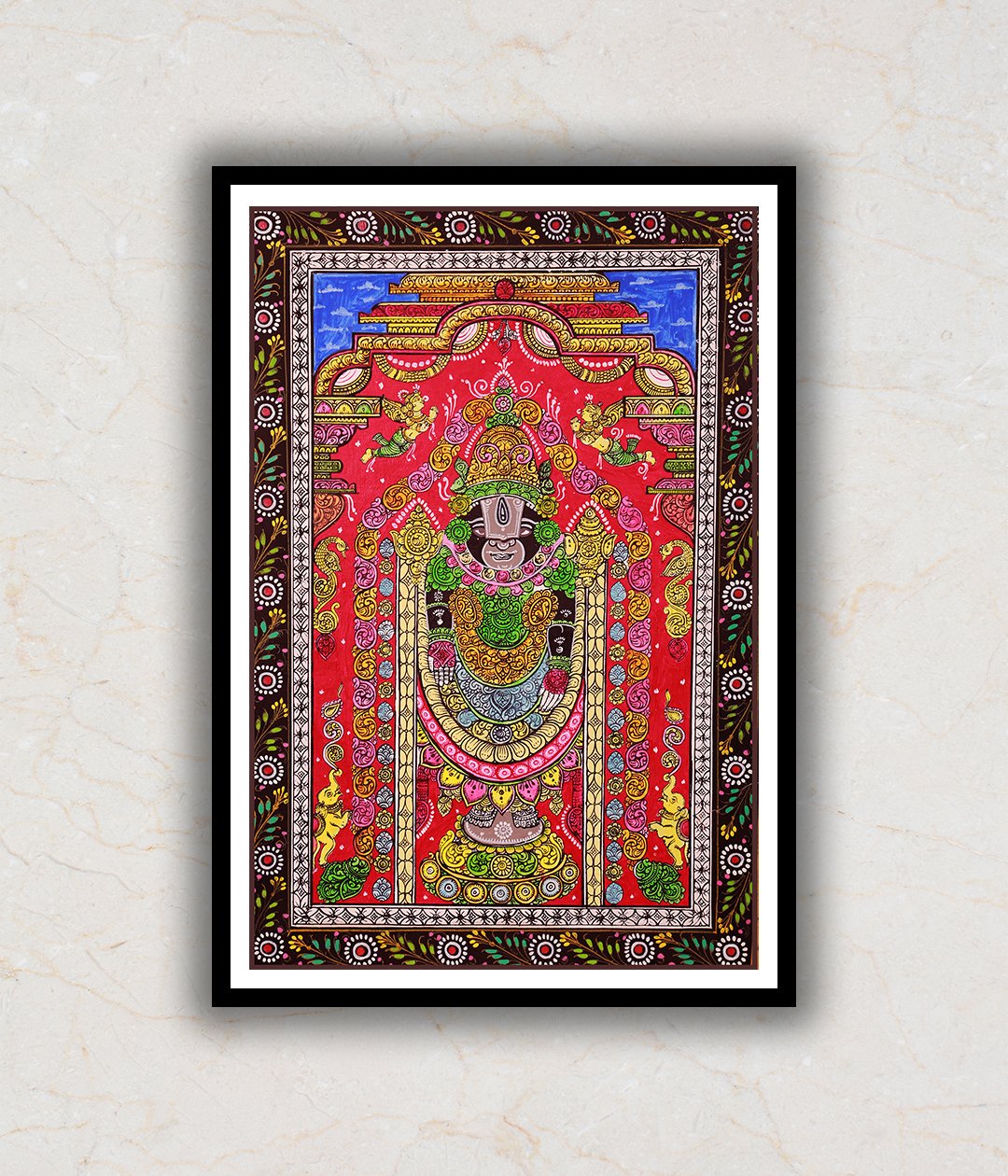 Tirupati Balaji Pattachitra Art Painting For Home Wall Art Decor