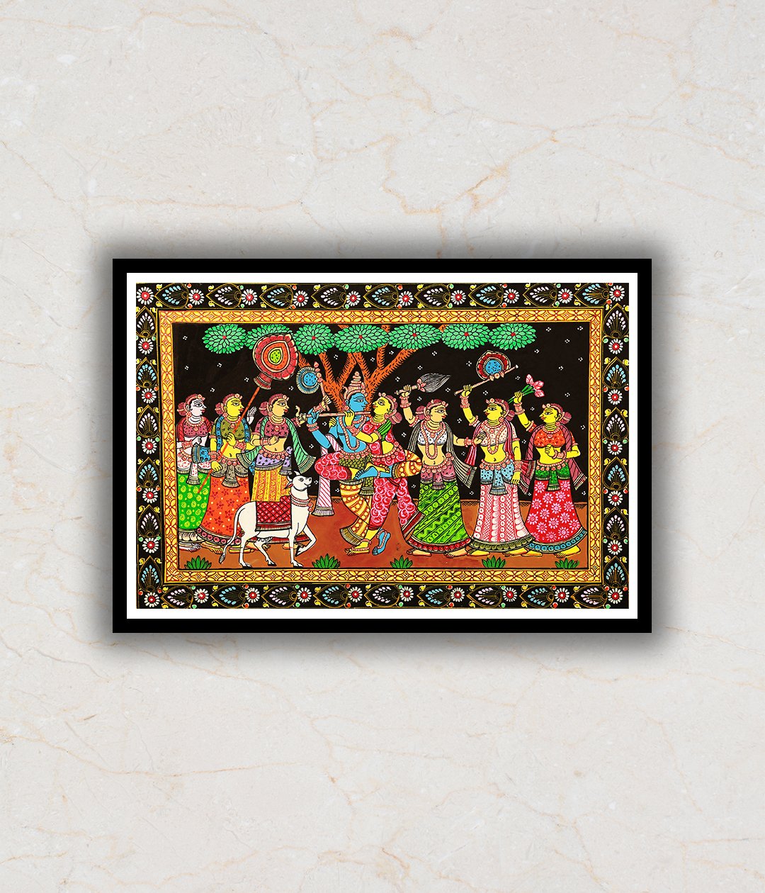 Krishna Leela Pattachitra Art Painting For Home Wall Art Decor