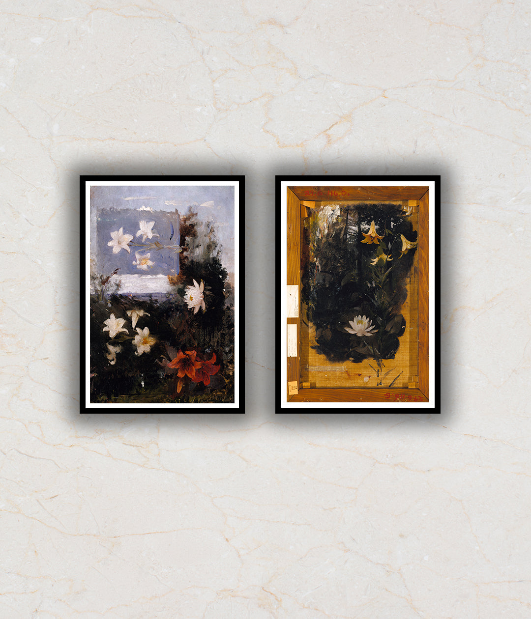 Flower Studies Set of 2 Floral Painting by Abbott Handerson