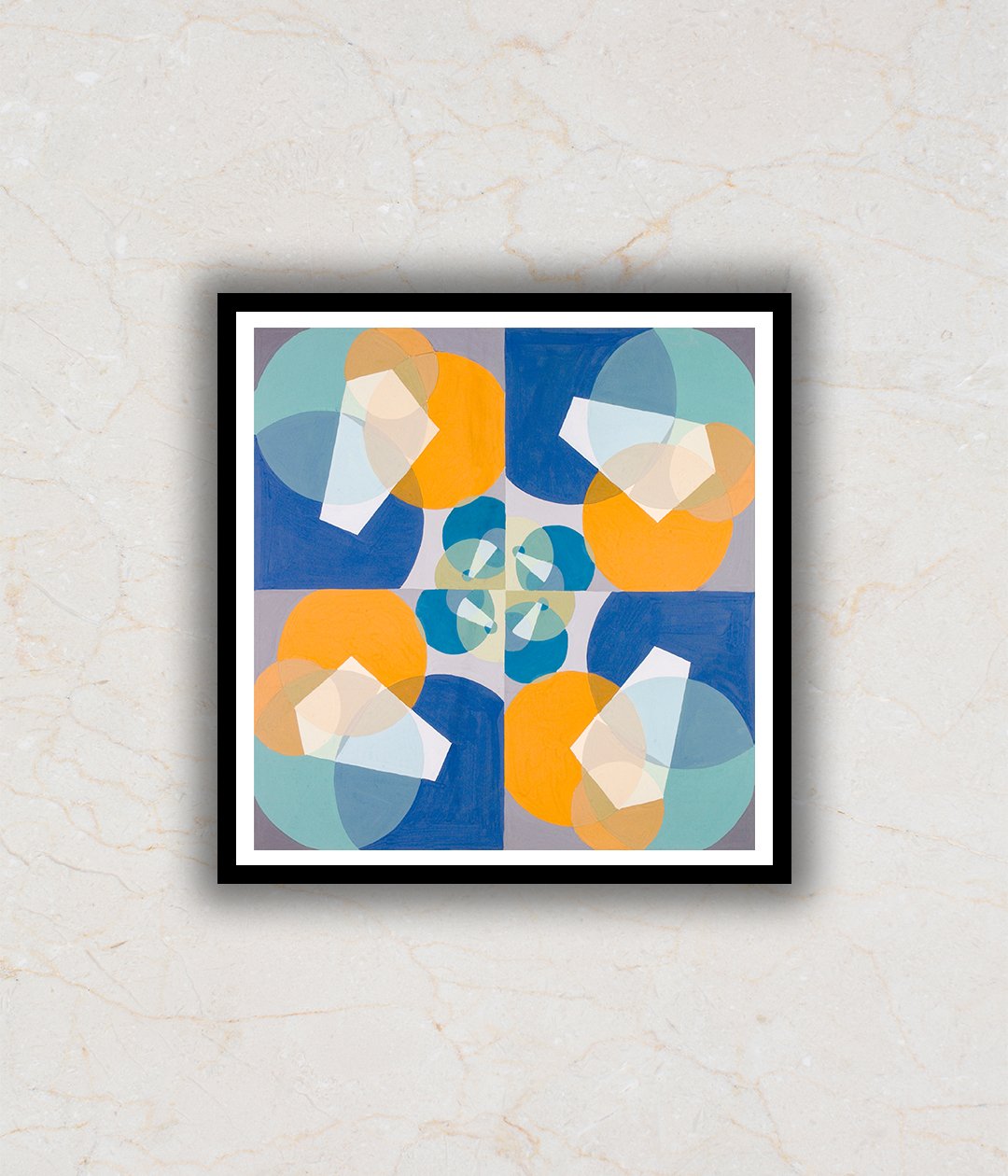 Green Squares Abstract Painting