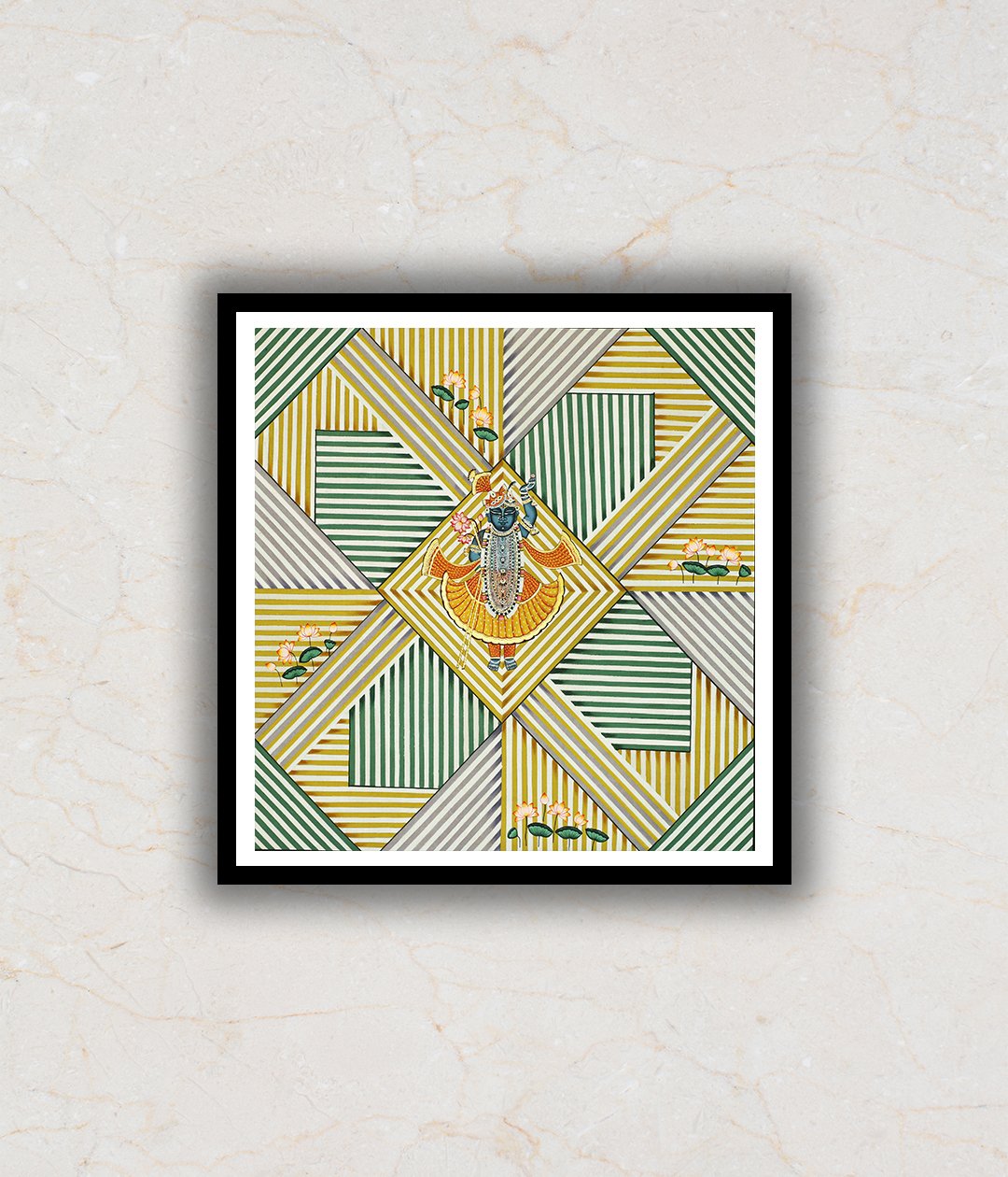 Contemporary Style Shrinath ji lotus Pichwai Art Painting For Home Wall Art Decor