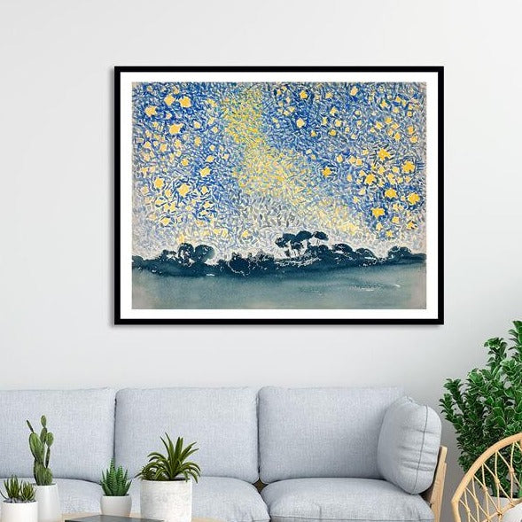 Landscape with Stars Abstract Painting by Henri-Edmond Cross