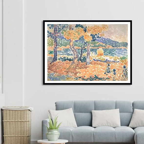 Pines on the Coastline Abstract Art by Henri-Edmond Cross