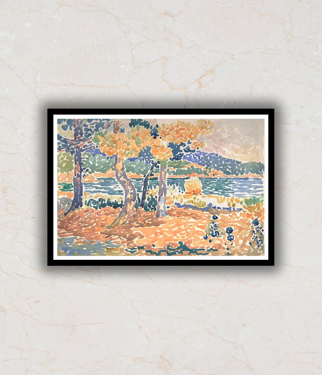 Pines on the Coastline Abstract Art by Henri-Edmond Cross