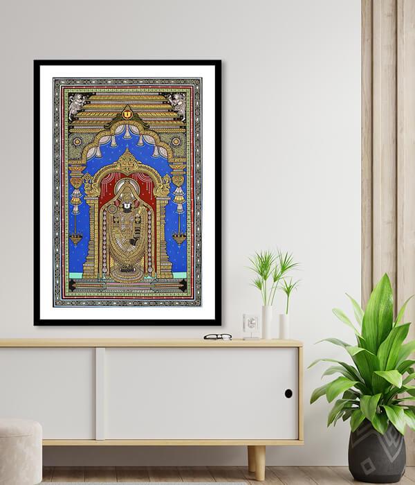 Balaji Darbar Pattachitra Art Painting For Home Wall Art Decor