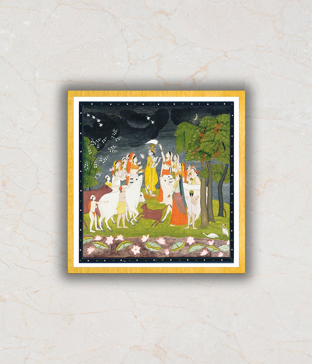 Sri Krishna With The Flute Artwork Painting For Home Wall Art DŽcor