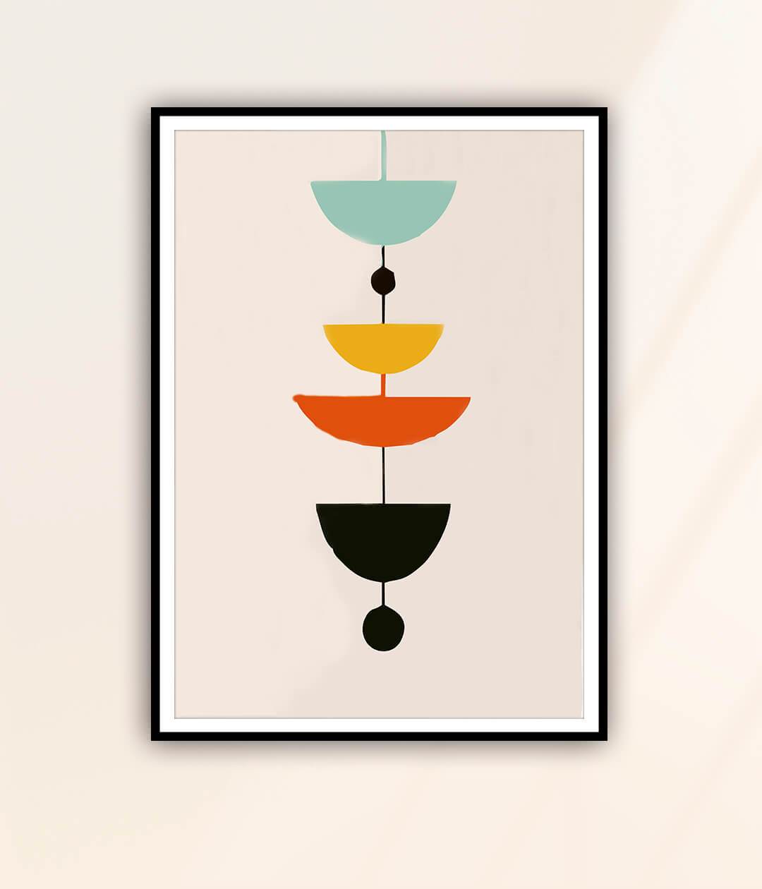 Set of 3 Spirited Flamingo Abstract Painting