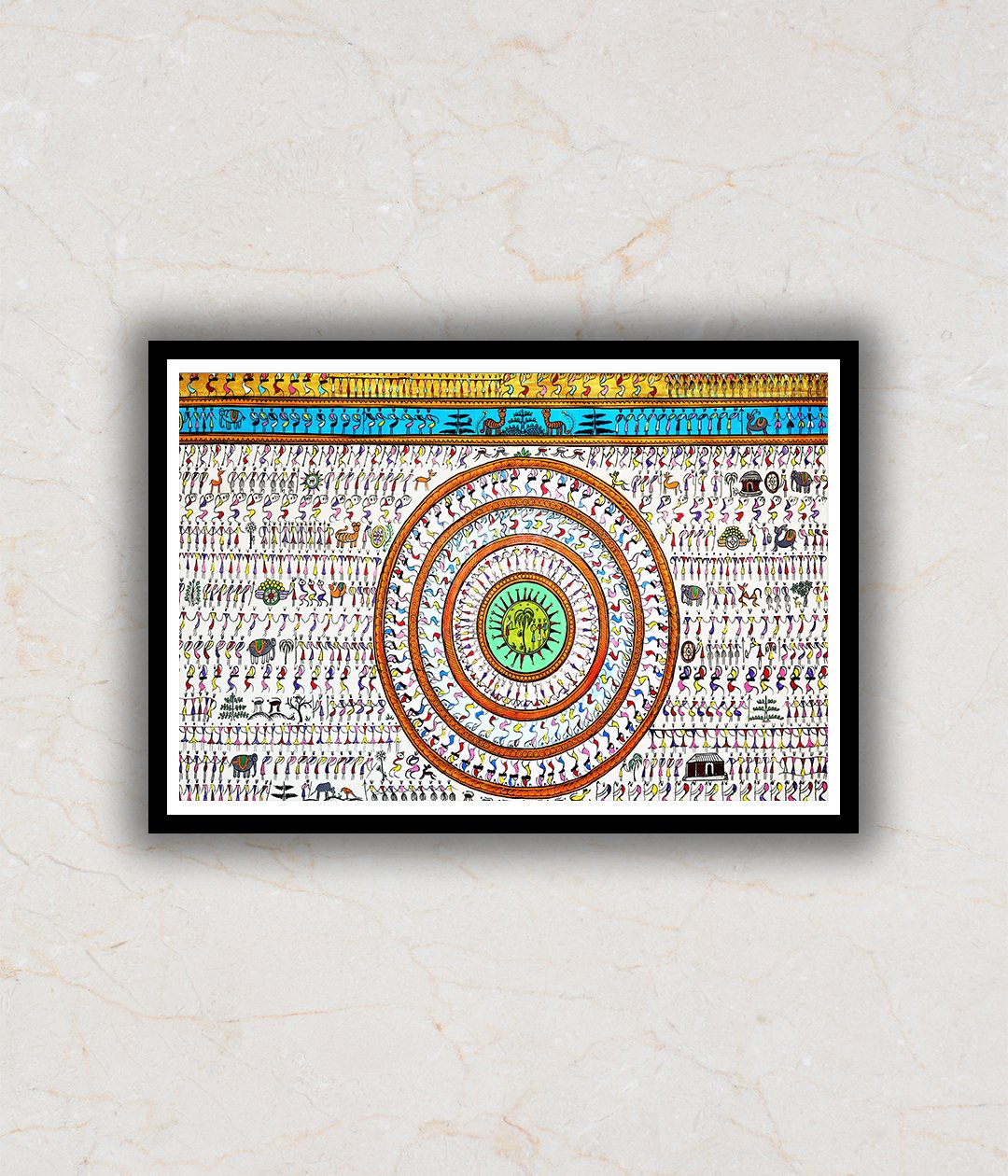 Tribal Warli Pattachitra Art Painting For Home Wall Art Decor