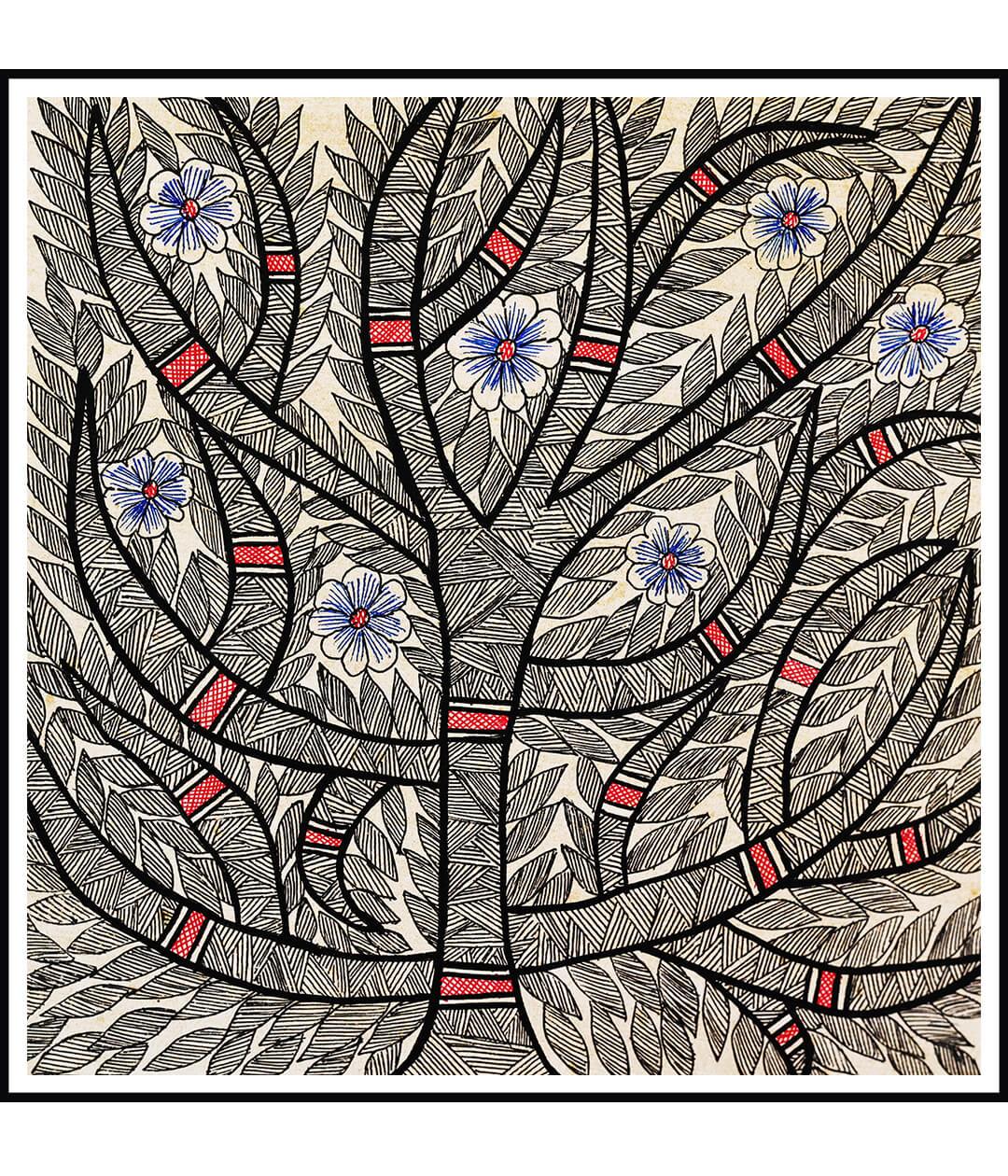 Song of Birds Set Of 3 Madhubani Art Paintings For Home Wall Decor