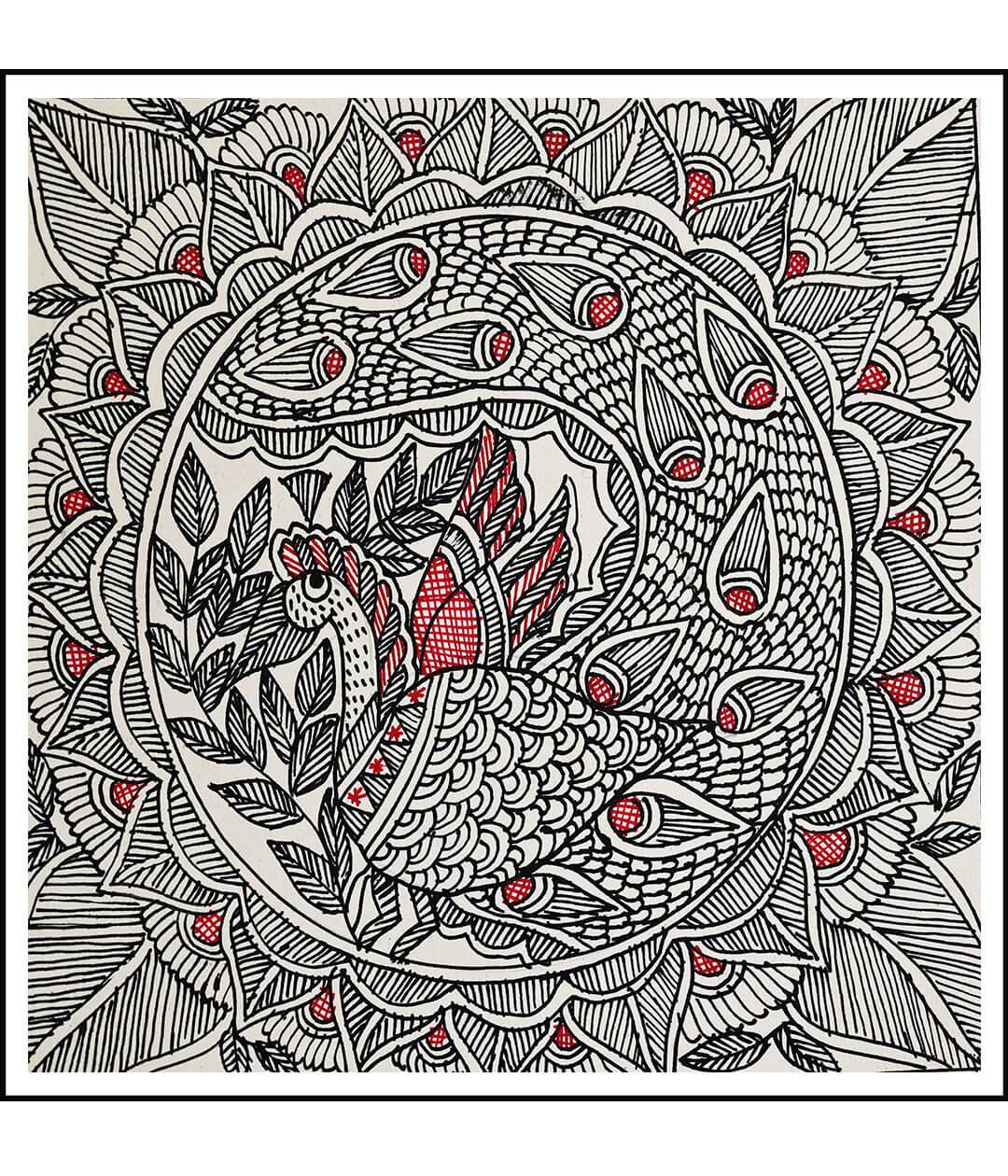 The Rainbow Creature Set Of 3 Madhubani Art Paintings For Home Wall Decor