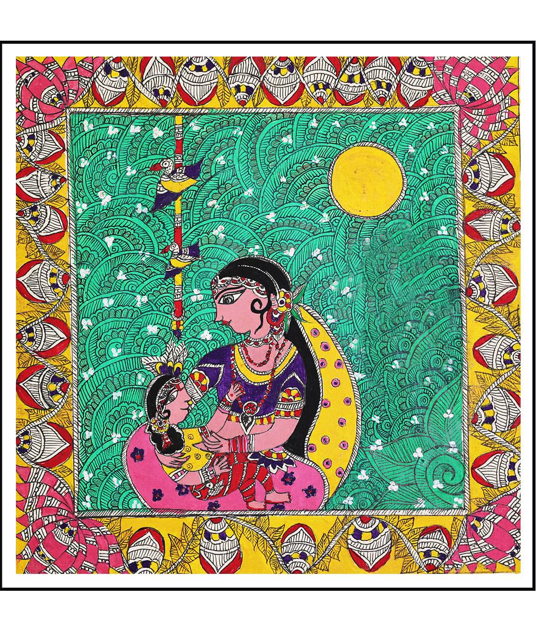 Season of Love Set Of 3 Madhubani Art Paintings For Home Wall Decor