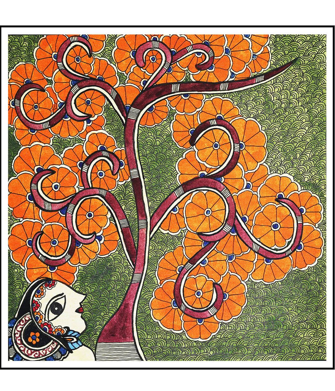Season of Love Set Of 3 Madhubani Art Paintings For Home Wall Decor