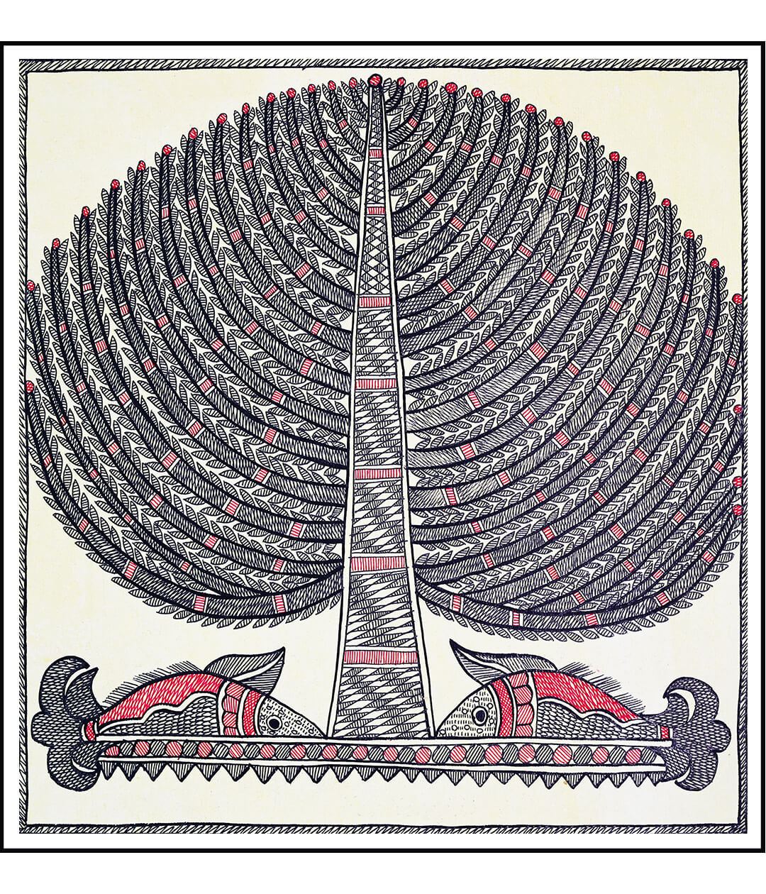 The Bearer of Life Set Of 3 Madhubani Art Paintings For Home Wall Decor