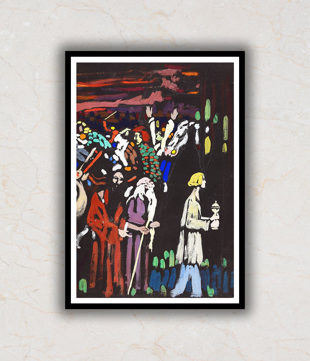 Panic Modern Abstract Painting Artwork For Home Wall Decor by Wassily Kandinsky