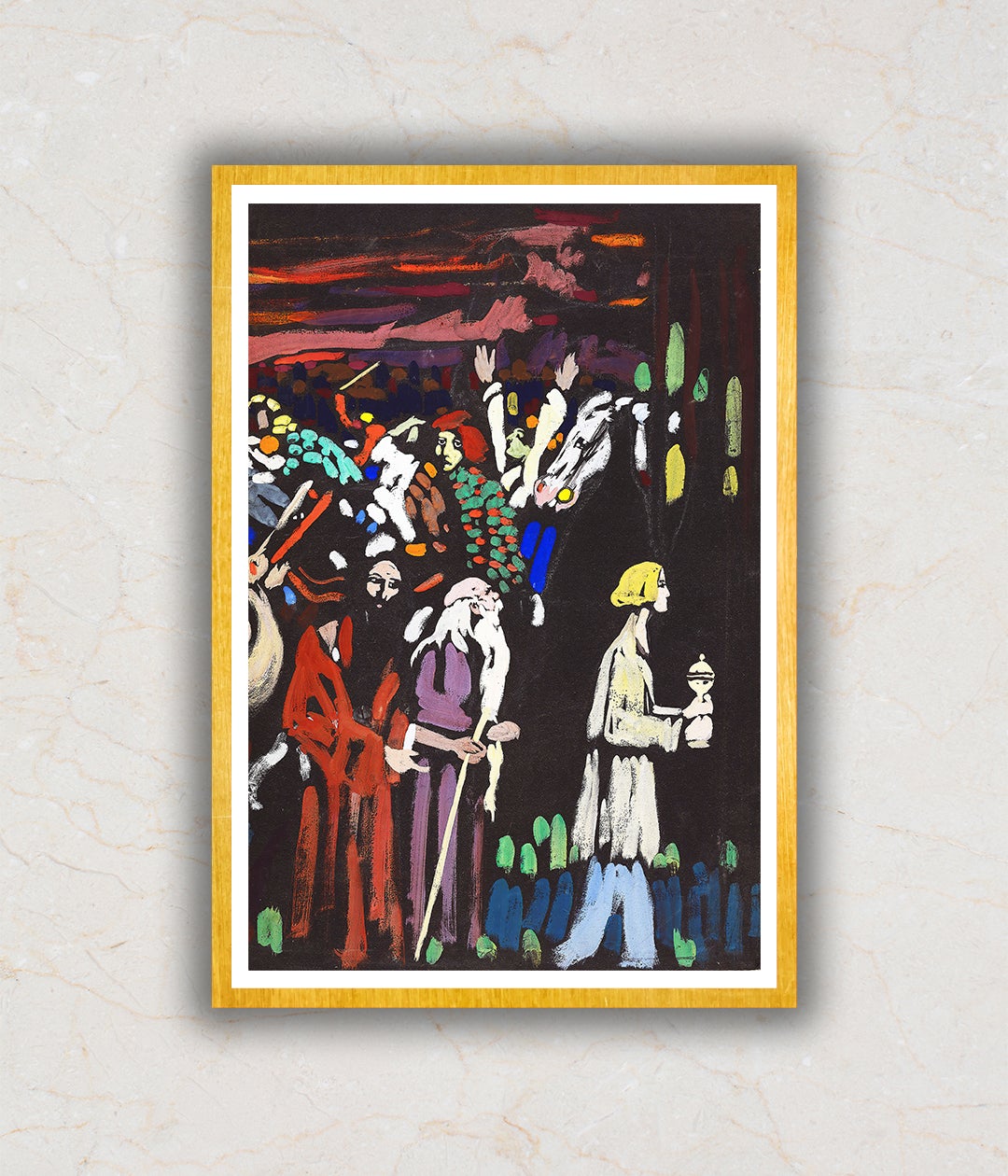 Panic Modern Abstract Painting Artwork For Home Wall Decor by Wassily Kandinsky