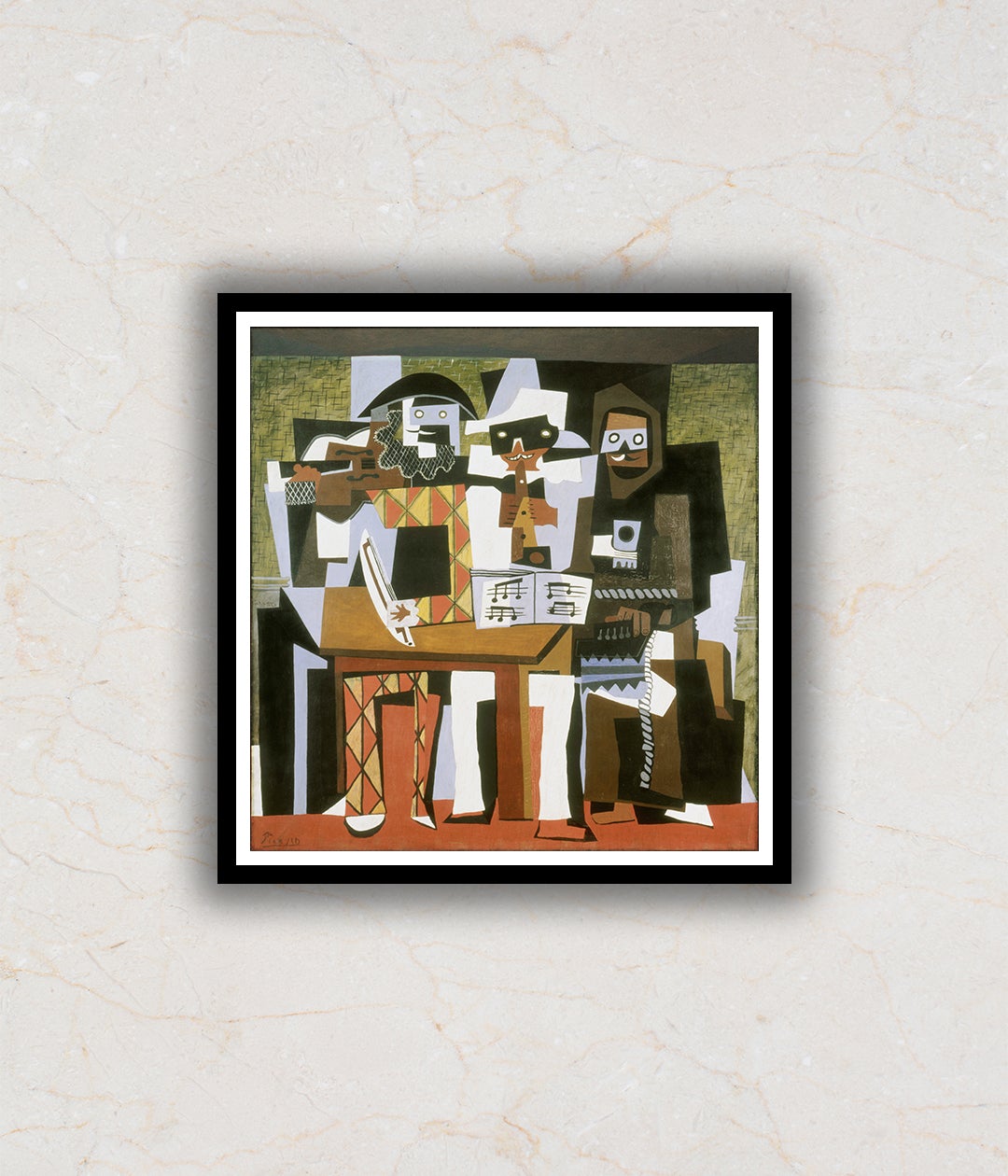 Three Musicians Modern Abstract Painting Artwork For Home Wall DŽcor by Pablo Picasso