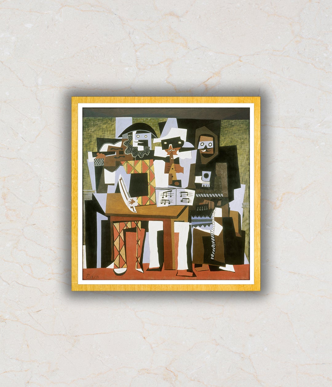 Three Musicians Modern Abstract Painting Artwork For Home Wall DŽcor by Pablo Picasso