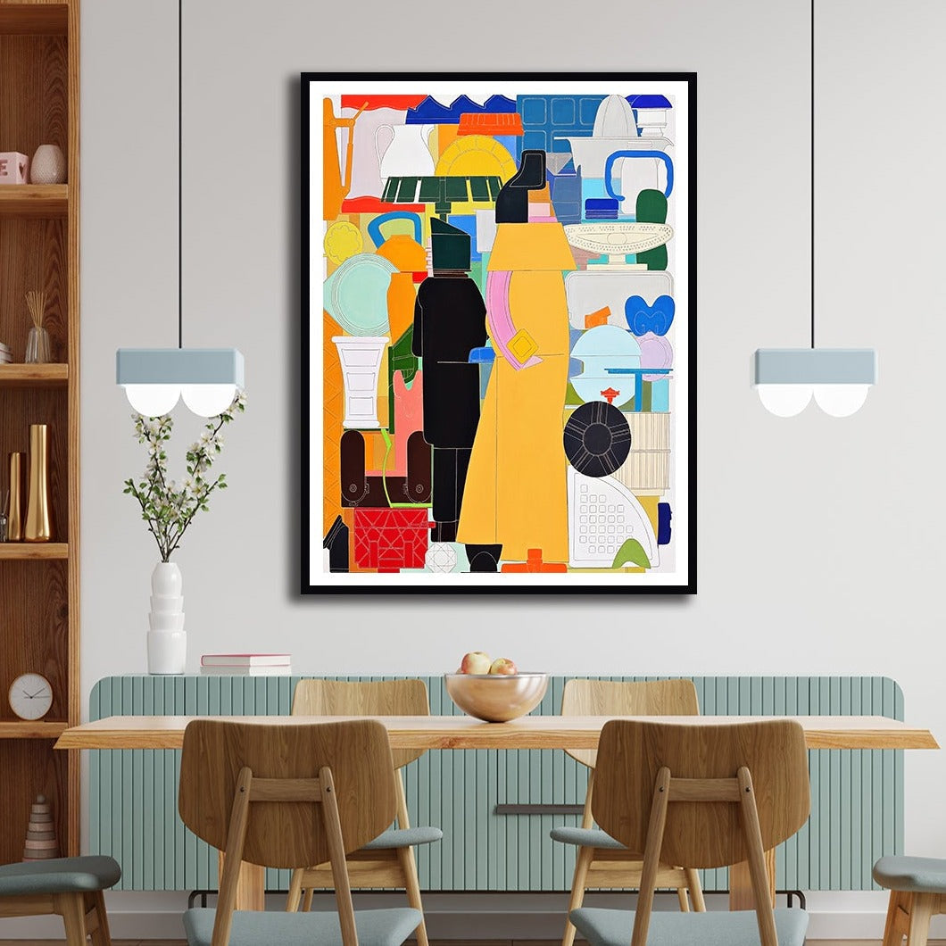 Doppelpack - Alfio Giuffrida Modern Abstract Painting Artwork For Home Wall DŽcor
