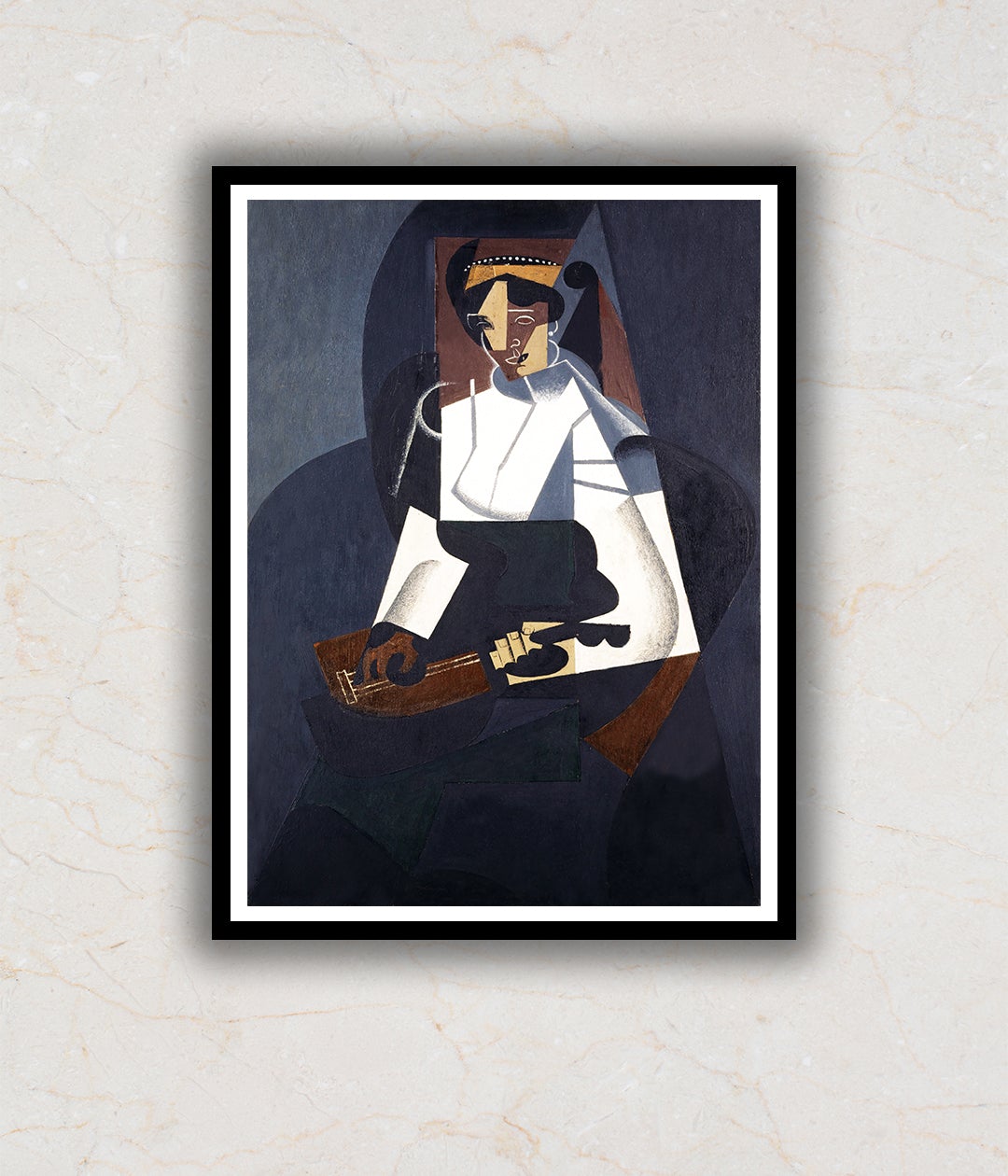 Woman with Mandolin Painting Modern Abstract Painting Artwork For Home Wall DŽcor by Juan Gris