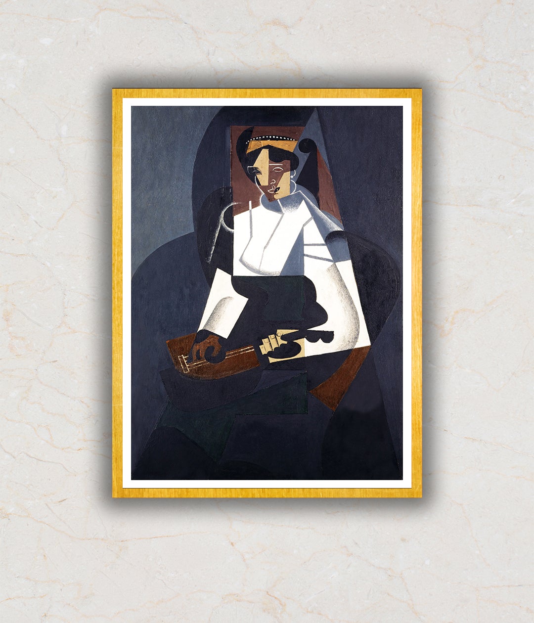 Woman with Mandolin Painting Modern Abstract Painting Artwork For Home Wall DŽcor by Juan Gris
