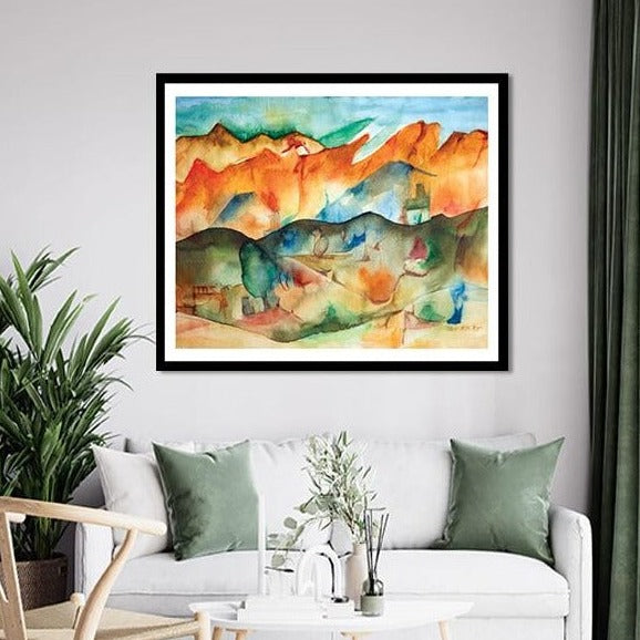 Watercolor abstract landscape painting By Saroop Bhatia