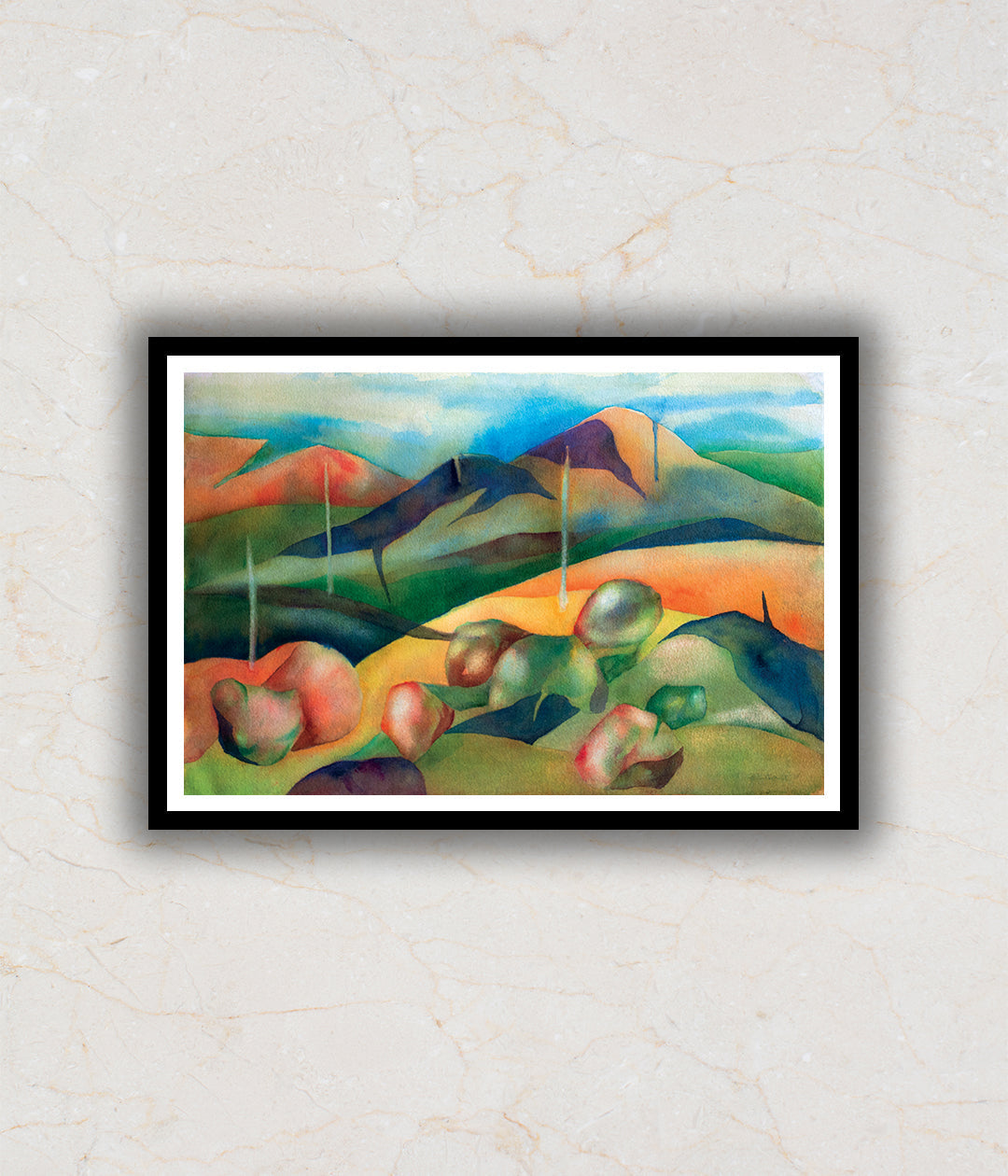 Mountains Scenic Beauty Watercolor Landsacpe Painting By Saroop Bhatia