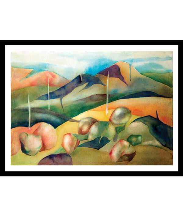Mountains Scenic Beauty Watercolor Landsacpe Painting By Saroop Bhatia