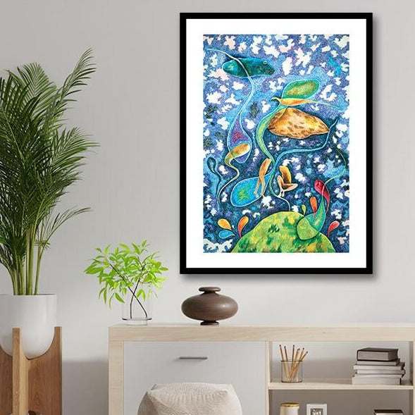 The Cloudy Sea Abstract Painting