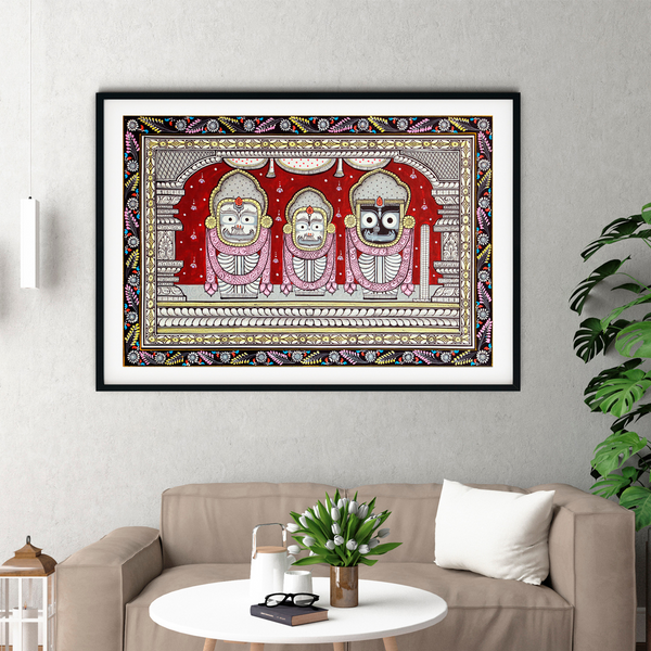 The Jagannath Darbar Pattachitra Art Painting For Home Wall Art Decor