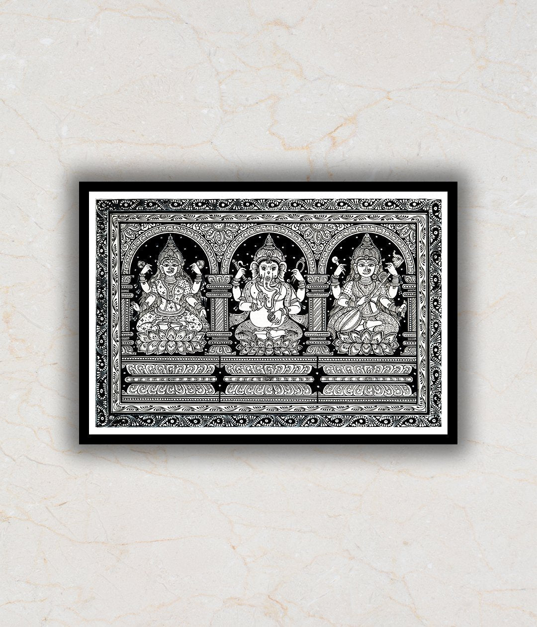 The Lakshmi Darbar Pattachitra Art Painting For Home Wall Art Decor